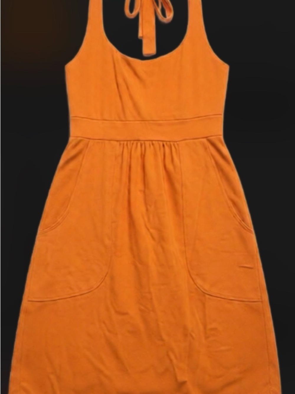 Susana Monaco Orange Halter Pocket Dress